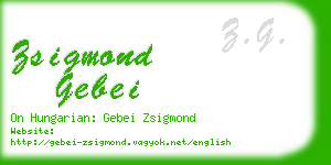 zsigmond gebei business card